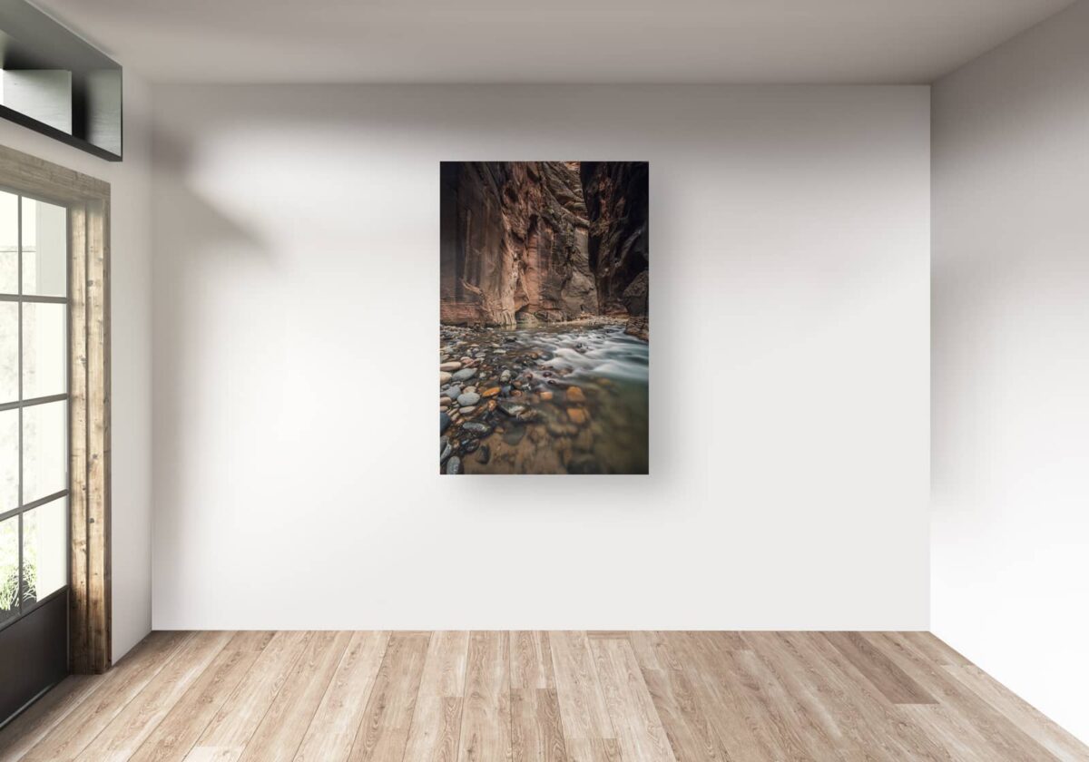 Long exposure landscape print of The Narrows at Zion National Park