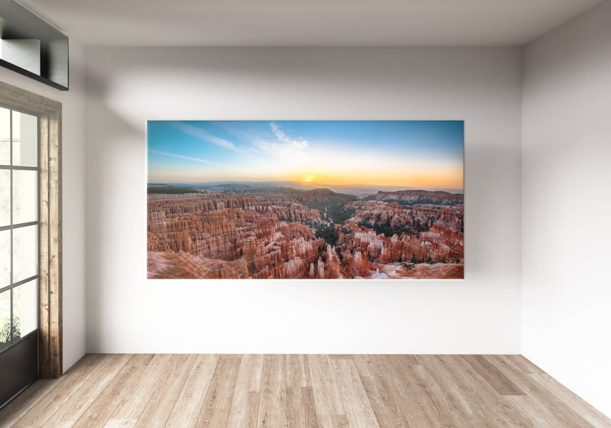 Landscape print of sunrise at Bryce Canyon National Park