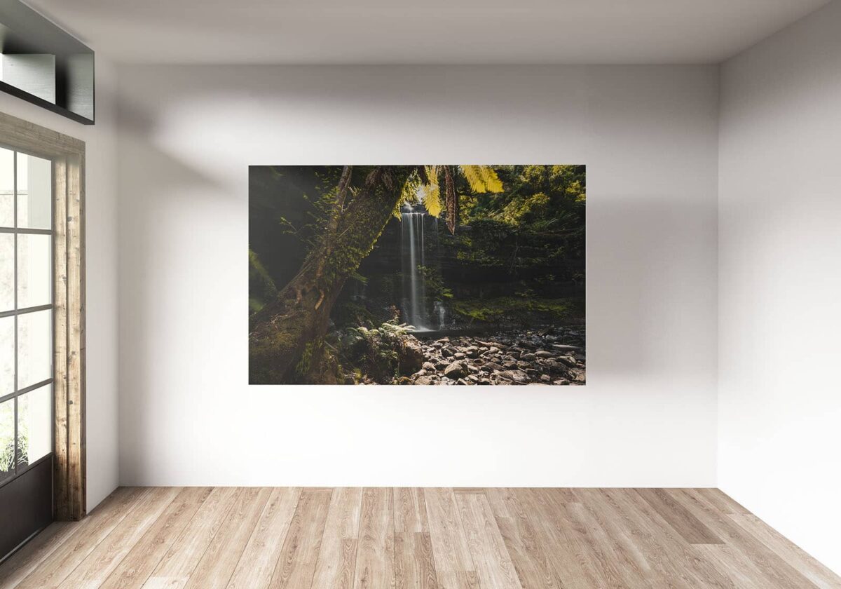 Long exposure photograph of Russell Falls in Tasmania