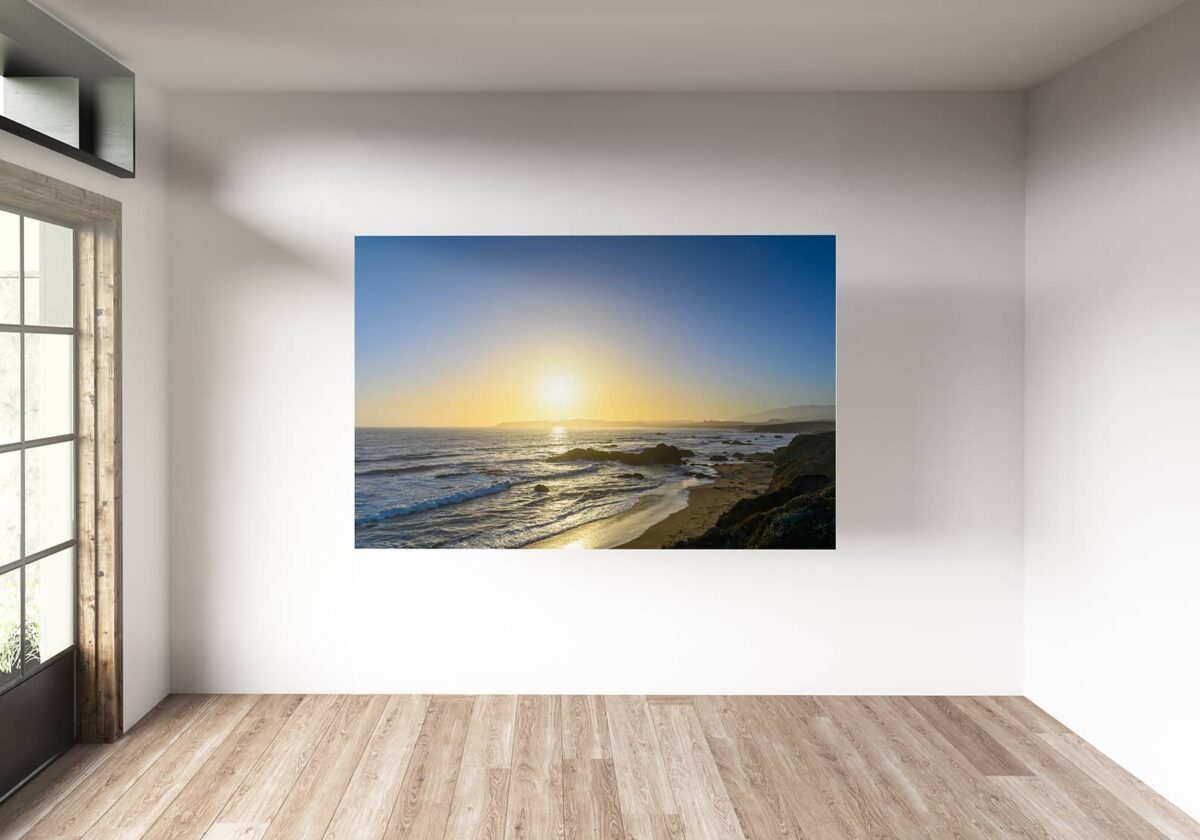 Sunset over the Pacific Ocean in California, Wall Art