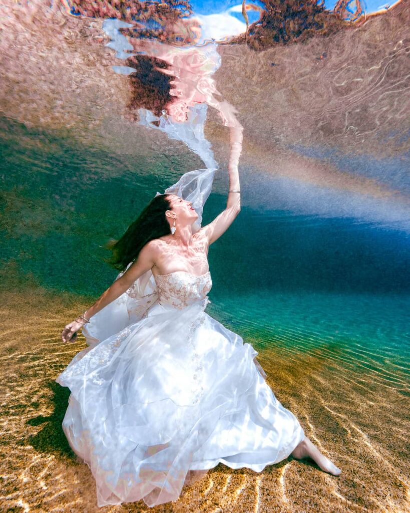 Underwater Trash The Dress Photoshoot in Cairns Australia