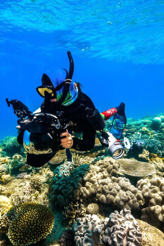 Angelina Pilarinos Photographer Taking Photos Underwater