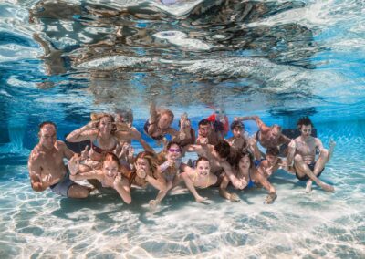 Family pool portraits underwater